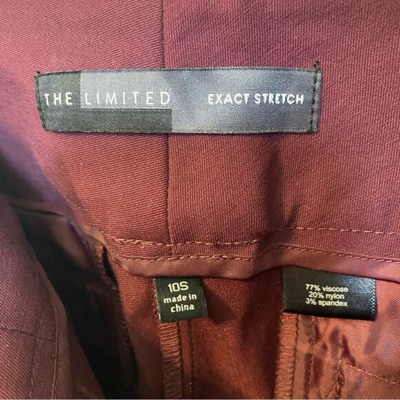 The Limited exact stretch classic flare size 10 short Plum purple Trousers NWT - Picture 4 of 6